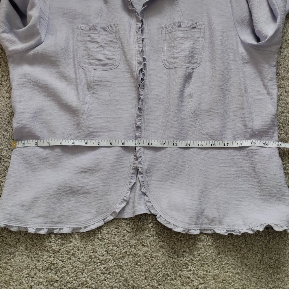 NWT Ruby Rd. Ruffle Trim Jacket Size 18 - Picture 9 of 15